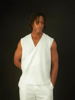 sleeveless crossed t-shirt, revere by king