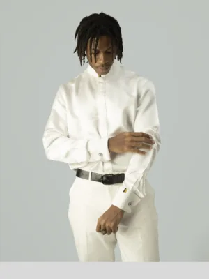 Satin Zip Shirt – Off-White