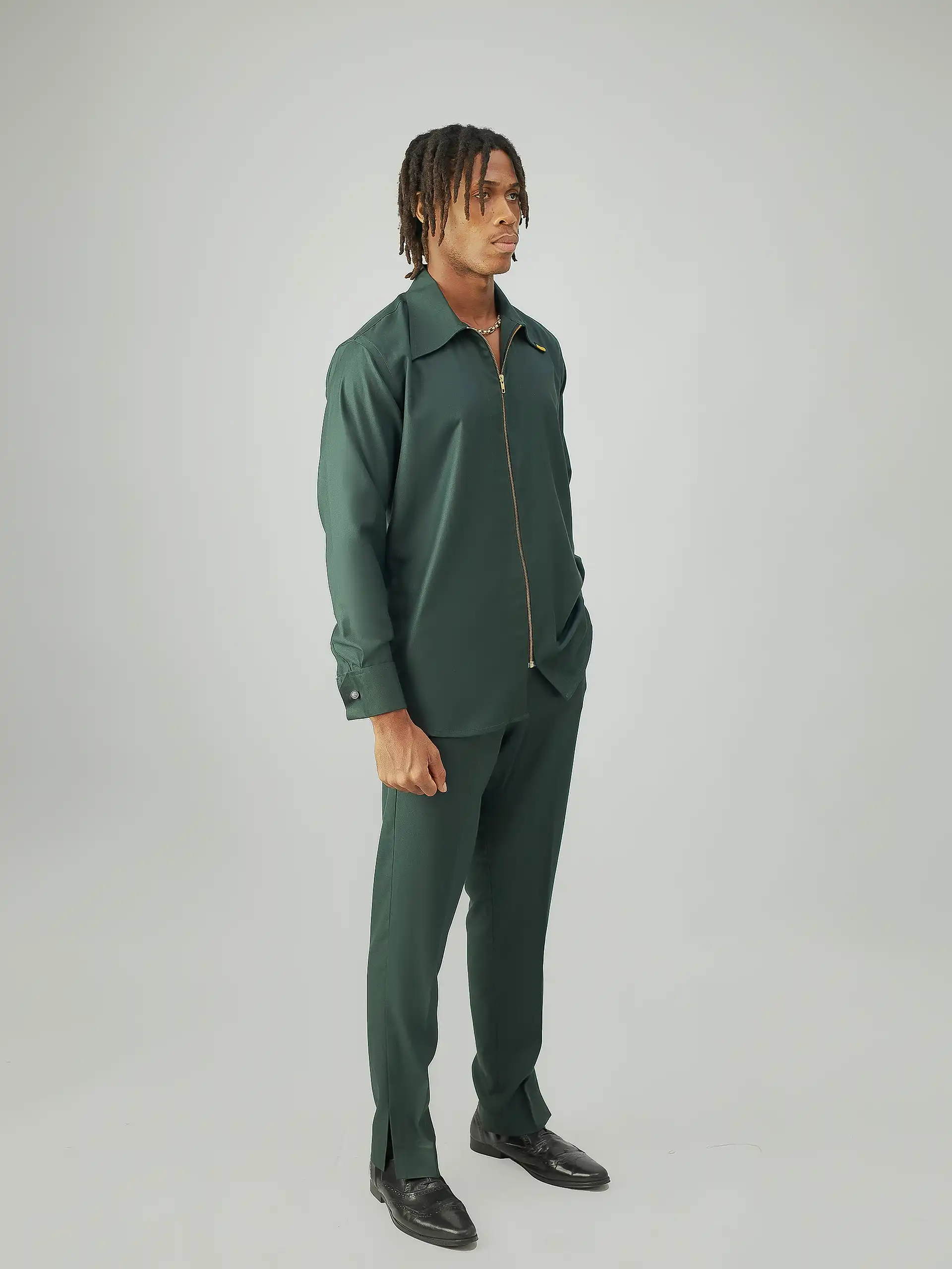 Revere Signature Cashmere Two-Piece – Army Green, Revere by King