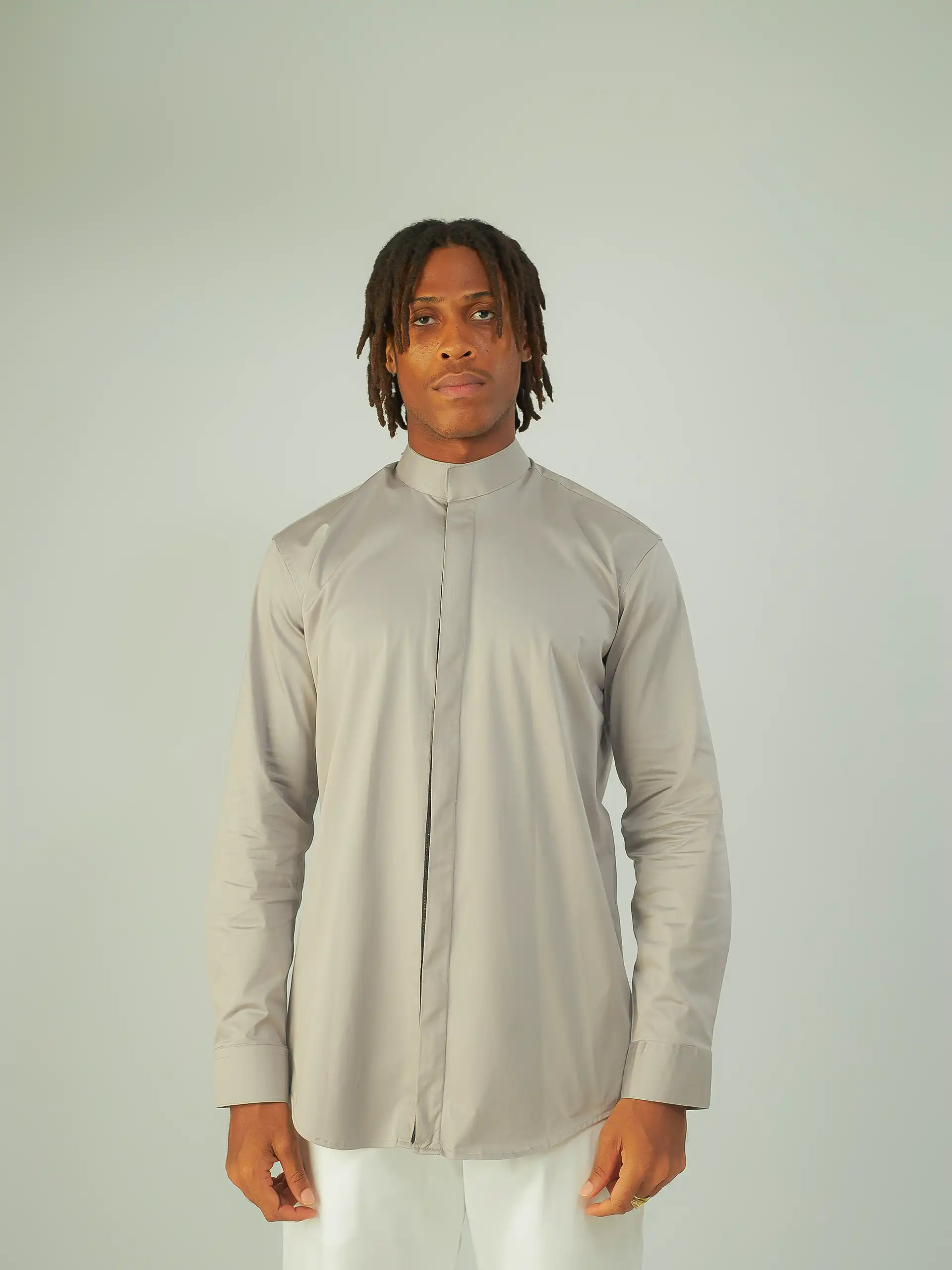 Grey Cotton Lycra Shirt1 Grey Cotton Lycra Shirt