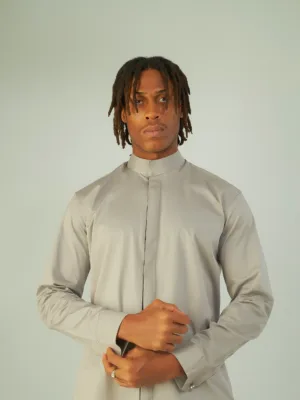 Grey Cotton Lycra Shirt