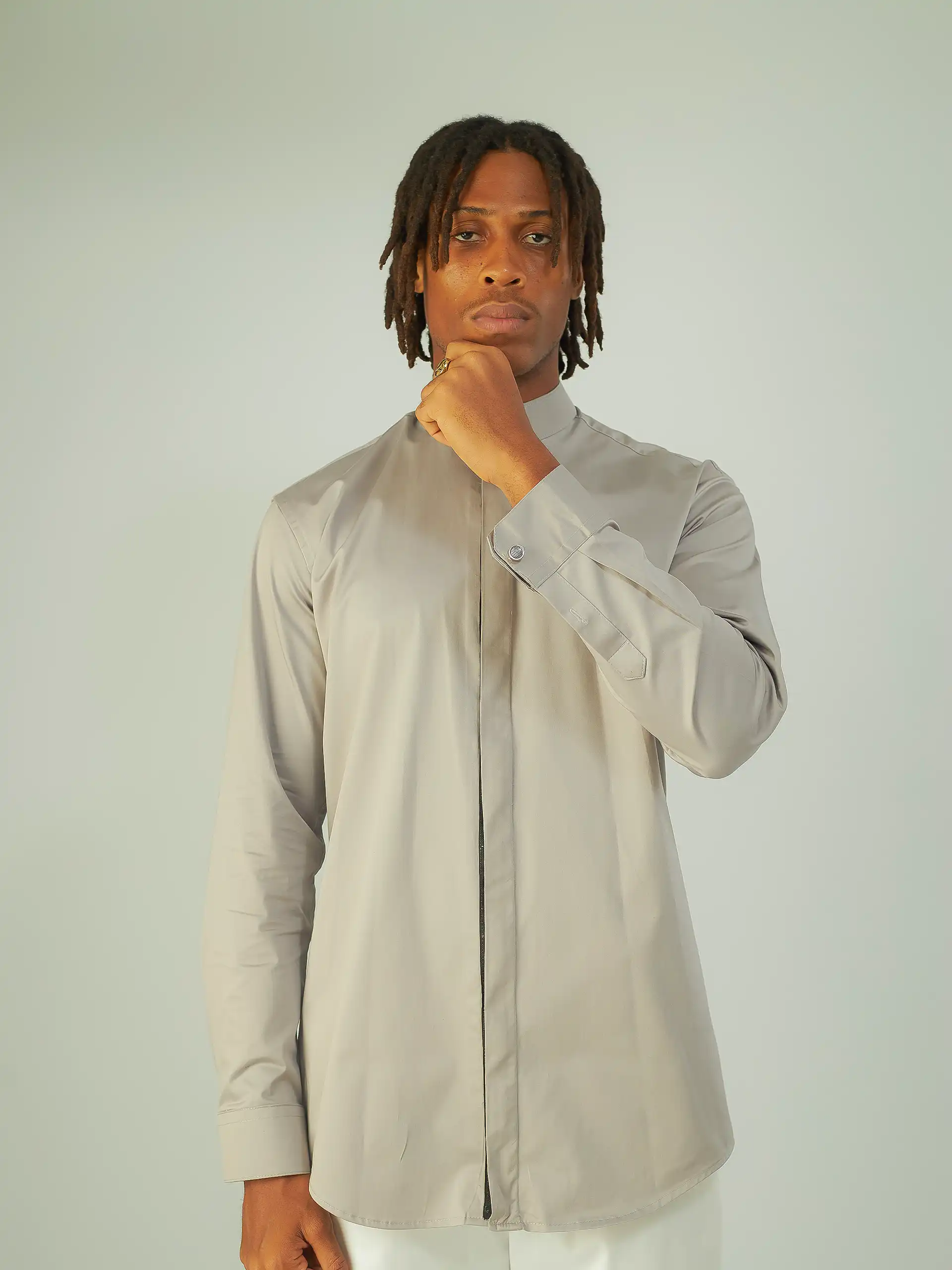 Grey Cotton Lycra Shirt2 Grey Cotton Lycra Shirt