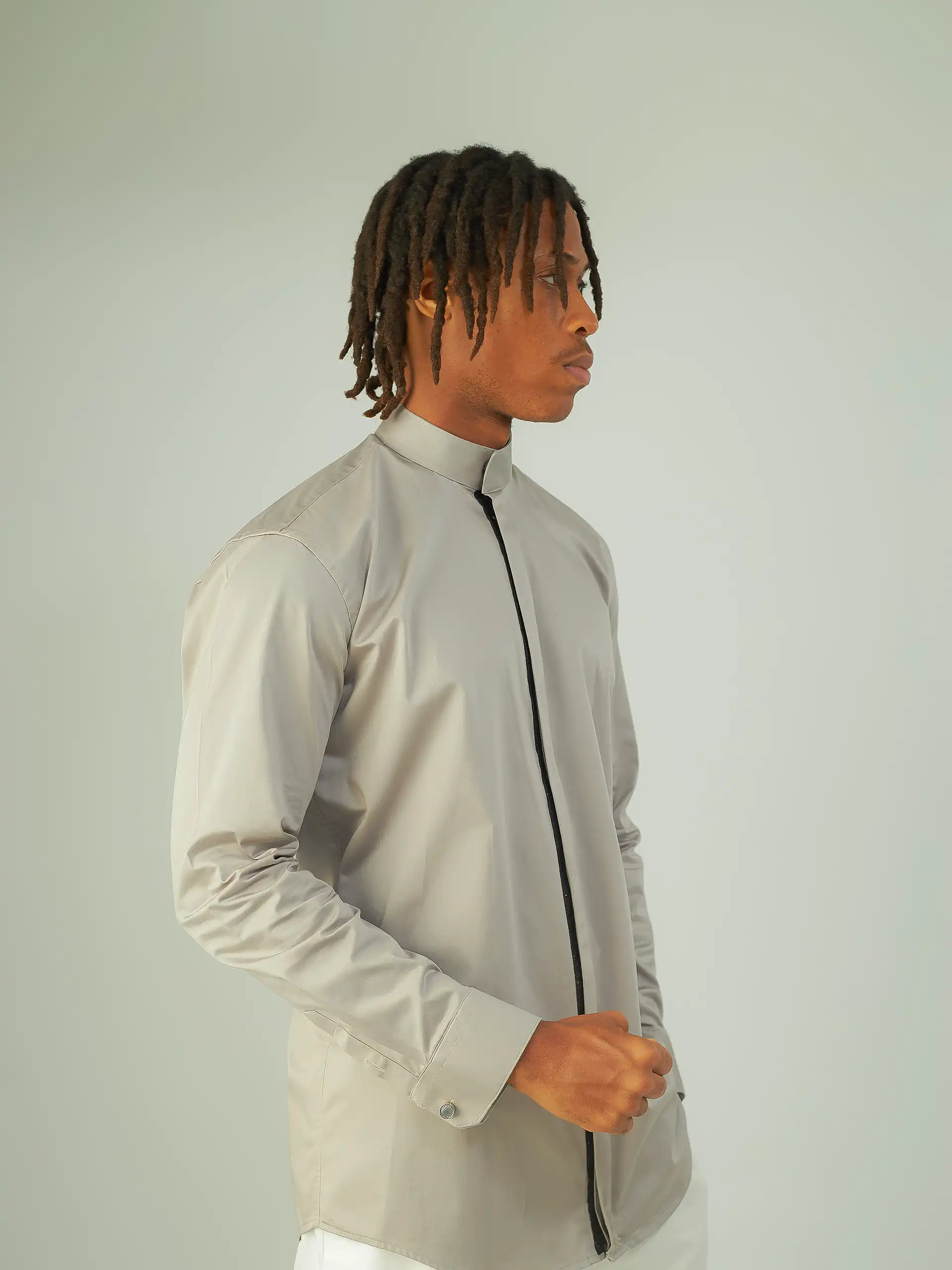 Grey Cotton Lycra Shirt7 Grey Cotton Lycra Shirt