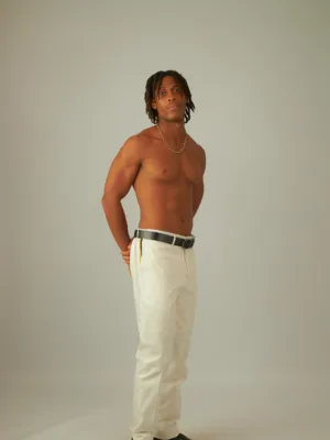 Premium Chinos in White, Revere by King