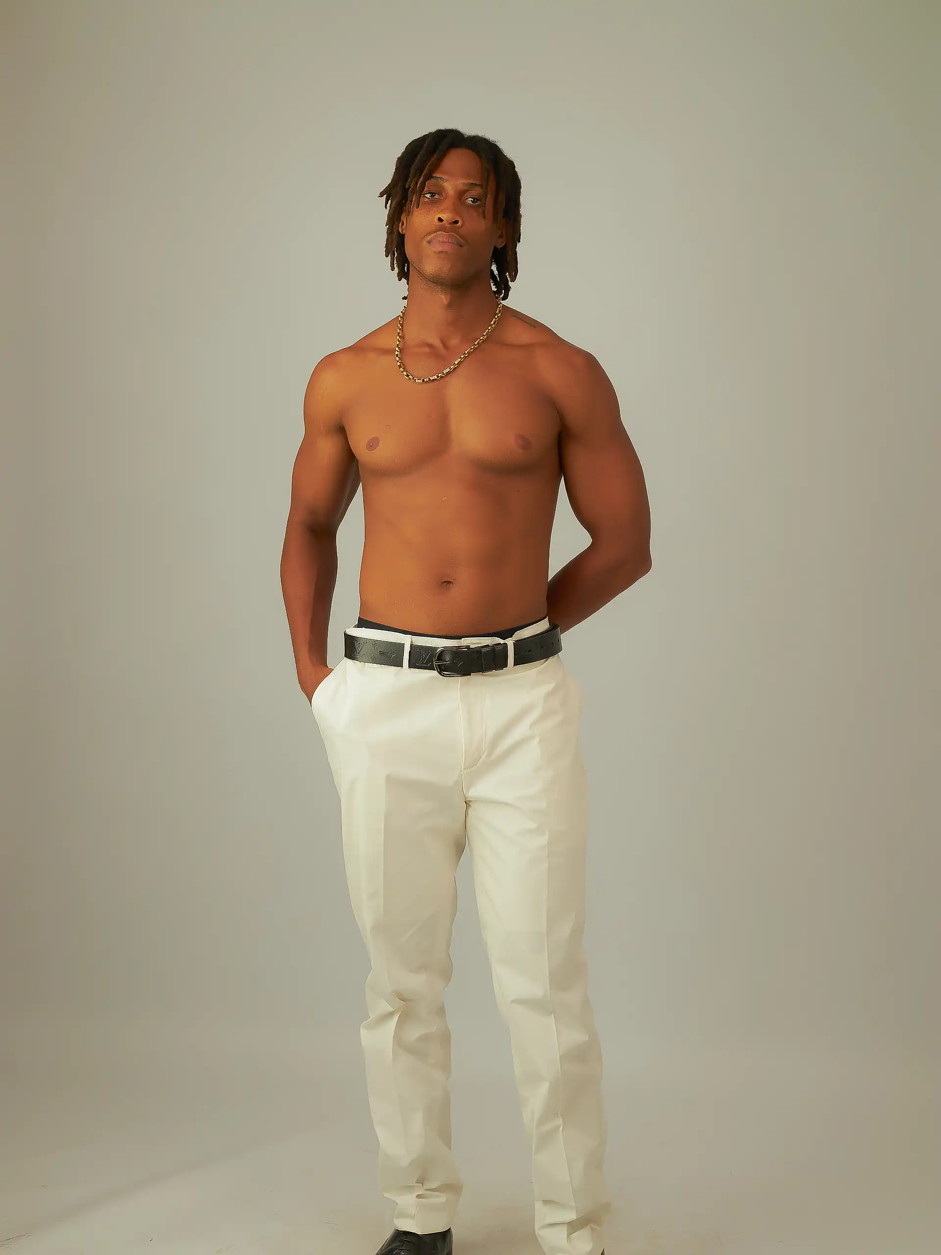 Premium Chinos in White, Revere by King